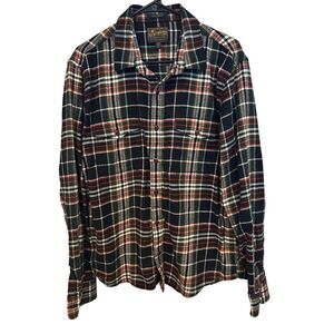 Lucky Brand Men's Long Sleeve Flannel Shirt Large, Saturday Stretch Untucked Fit